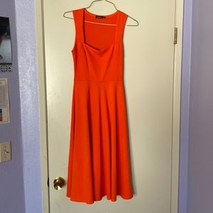 Boohoo Fiery Tangerine A-line dress